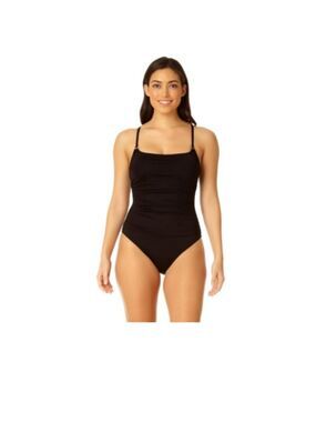 **Anne Cole** Live in Color Shirred Lingerie Maillot One Piece Swimsuit 6 NWT